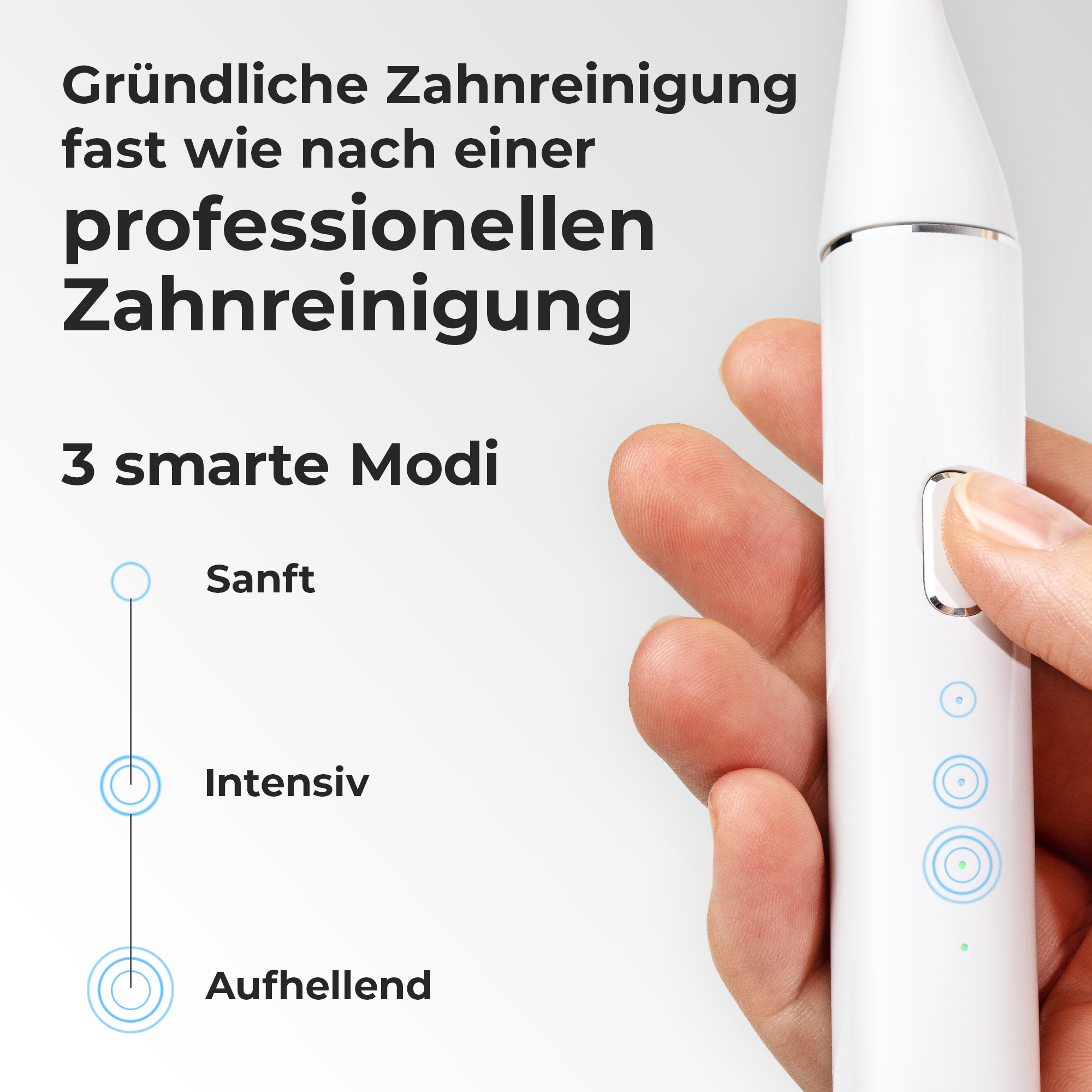 WhyteDOT® Elektrische Schallzahnbürste – sanft & effektiv